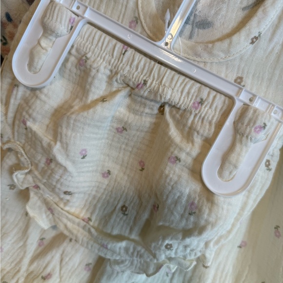 Rabbit & Bear Organic Cream Floral Kids Dress - Picture 3 of 5